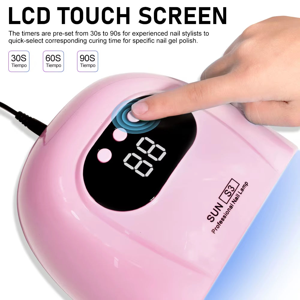 24/6 LED UV Lamp for Nails Gel Polish Drying with LED Display and Motion Sensing Professional Manicure Lamp Dryer Home Use Tool
