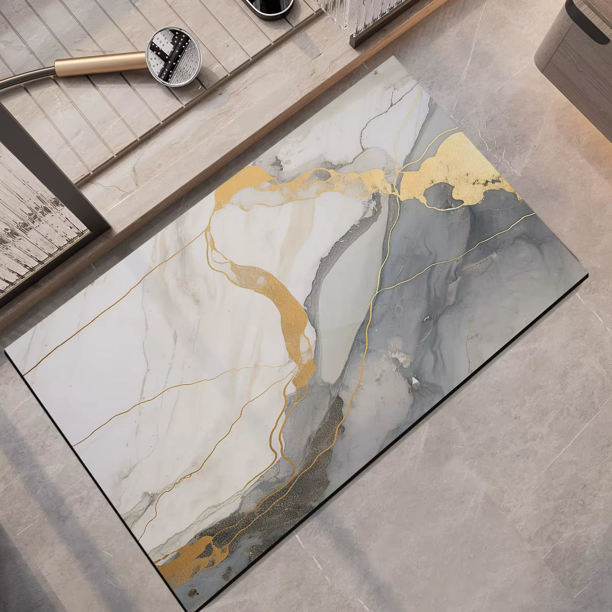 Diatomite Bathroom Carpet Foot Mat Quick Dry Bath Mats Non-Slip Shower Rug Toilet Pad Doormat Washable