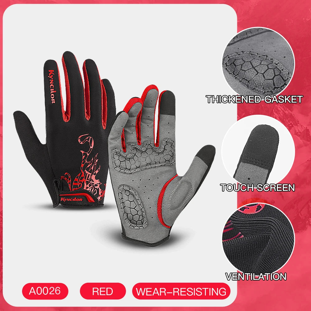 Cycling Gloves Men Sports Bicycle Gloves Touchscreen Shockproof Cycling Gloves anti Slip Bike Gloves