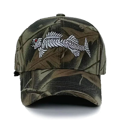 Camo New Men'S Baseball Cap for Women Snapback Hat Fish Embroidery Bone Caps Gorras Casual Casquette Outdoor Hunting Hats