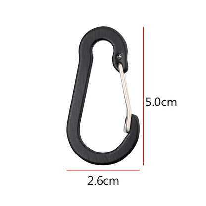 5 Pcs Keychain Lock Buckle Outdoor Tools Carabiner Backpack Camping Climbing Booms Multi-Use Fishing Hook Snap Clip