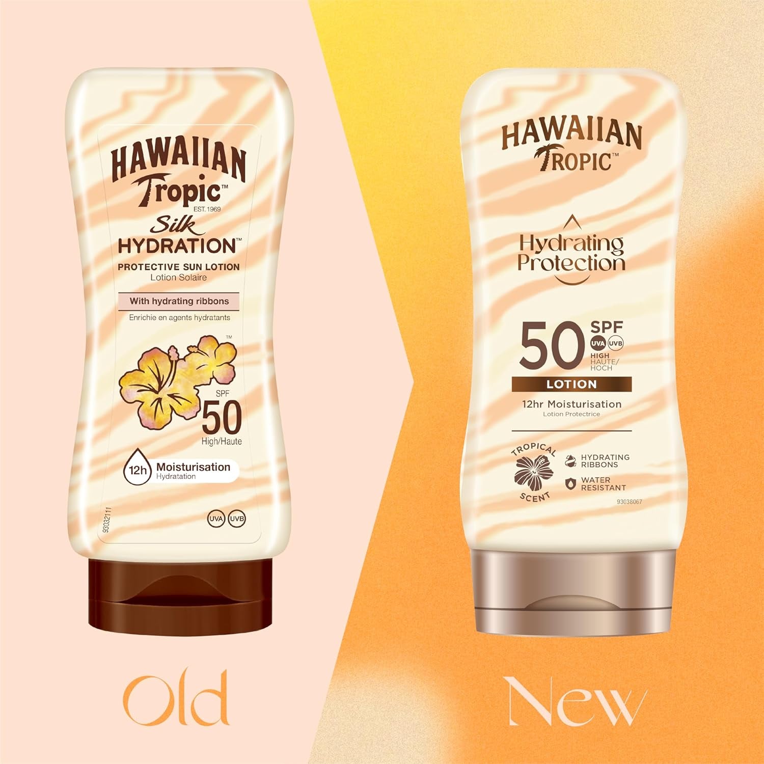 HAWAIIAN Tropic Hydrating Protection SPF 50 - Loción Solar Protectora Con Cintas De Seda Hidratantes, Resistente Al Agua Hasta 12 Horas, Crema