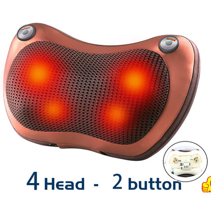 Massage Pillow ​For Head Relax Electric Shoulder Back Shiatsu Neck Massage,3 Speed