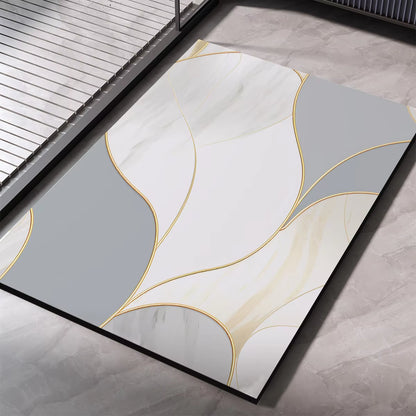 Diatomite Bathroom Carpet Foot Mat Quick Dry Bath Mats Non-Slip Shower Rug Toilet Pad Doormat Washable