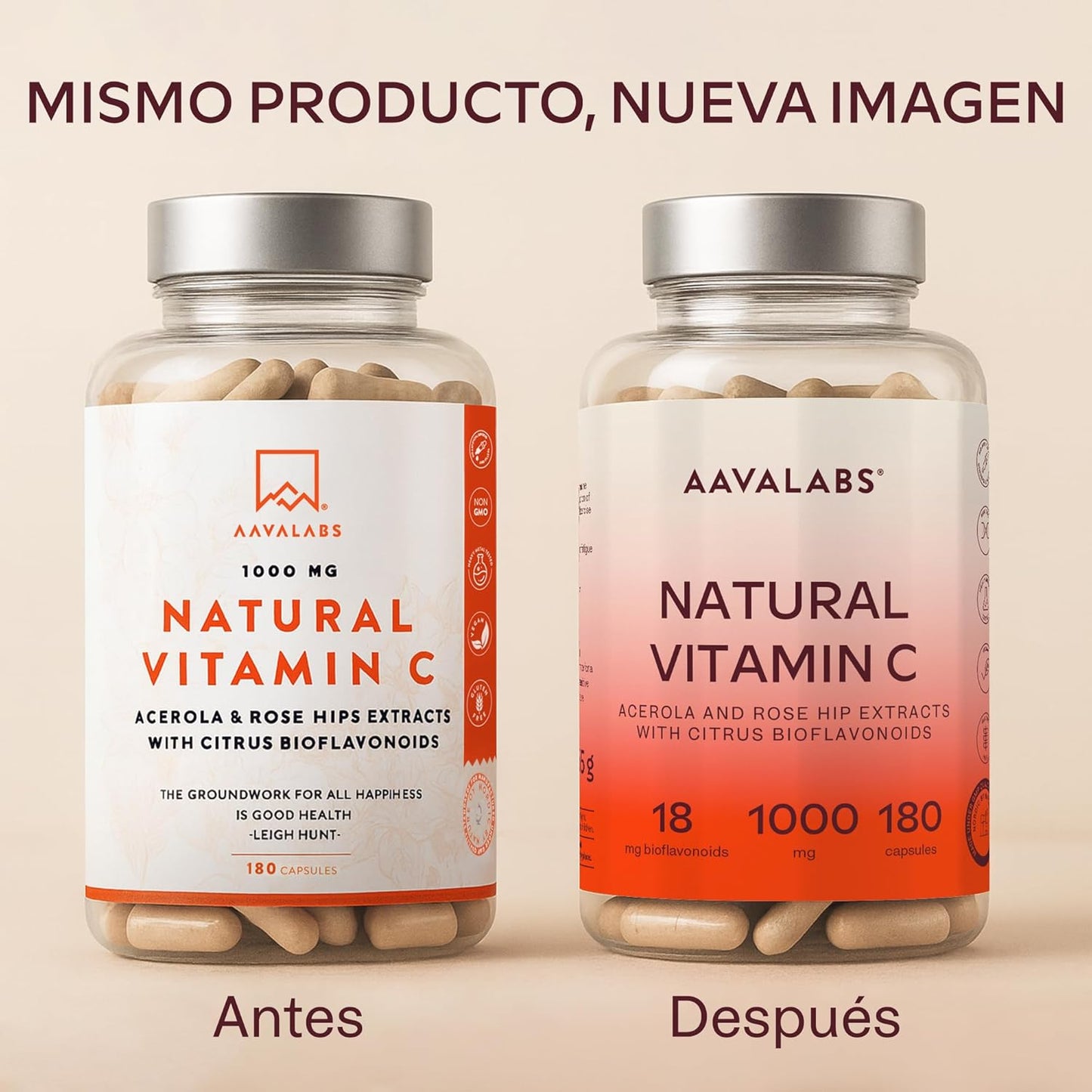 Vitamina C 1000 Mg - Vitamina C Natural - Con Flavonoides De Fruta Cítrica Y Acerola - Por Dosis Diaria (2 Cápsulas) - 180 Cápsulas De Vitamina C Pura Altamente Concentrada- Vegano Y Sin Gluten